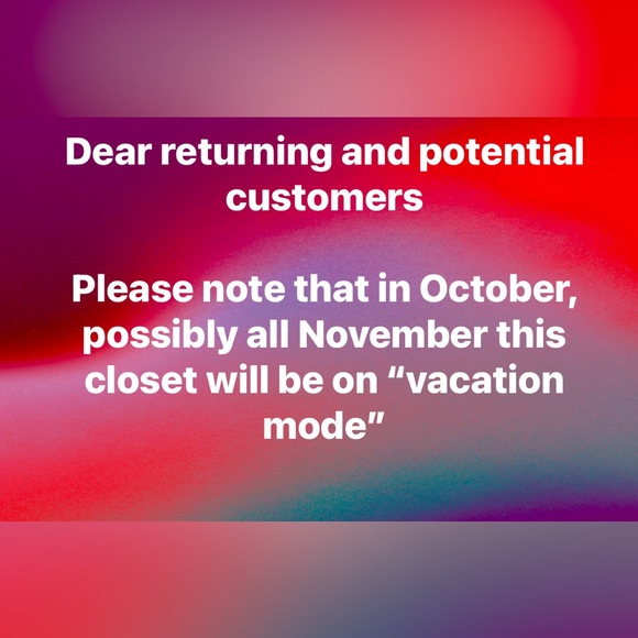 Closet Vacation 10/1 We ship daily until then! ✨⚡️ - Picture 1 of 1